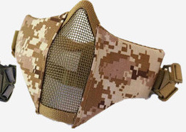 Airsoft sejas maska elpojoša zema oglekļa tērauda sieta aizsargājoša šaušanas peintbola maska CS Wargame taktiskā pusmaska