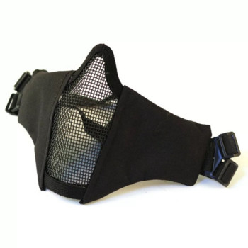 Еърсофт маска за лице Дишаща нисковъглеродна стоманена мрежа Защитна стрелба Маска за пейнтбол CS Wargame Тактическа половина маска