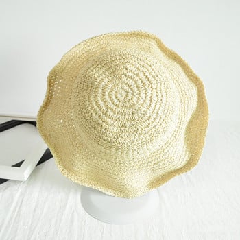 Шапка за слънце за жени Summer Beach Hat fashiona Lafite Straw Hat travel слънцезащитен крем многофункционална сгъваема сламена дамска шапка с козирка