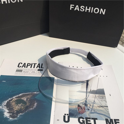 2022 Anti-UV Διαφανές Κενό Καλοκαιρινό Καπέλο Ήλιου Πλαστικό PVC Γυναικεία Μόδα Καπέλα προσωπίδας Αθλητισμού Ποδηλάτου εξωτερικού χώρου