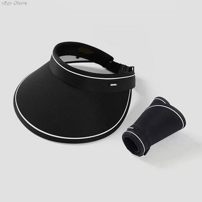 1 tk suvised hingavad päikesekübarad naistele Reguleeritav UV-kaitsega visiir välisspordi moe päikesekaitsekork päikesesirm