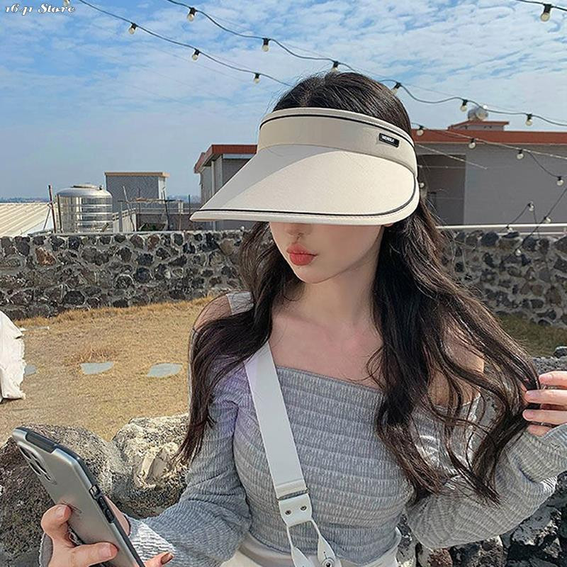 1 tk suvised hingavad päikesekübarad naistele Reguleeritav UV-kaitsega visiir välisspordi moe päikesekaitsekork päikesesirm