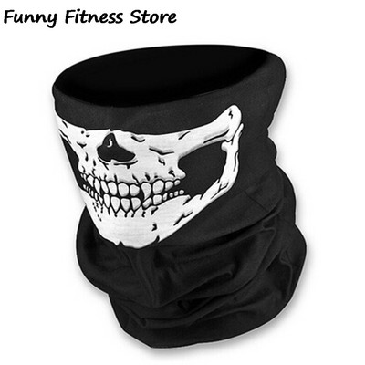 3D Skull Print Cycling Mask Gaiter Balaclava Outdoor Hiking Camping Fishing Mouth Cover Headwear Bicycle Sports Magic Scarf Cool