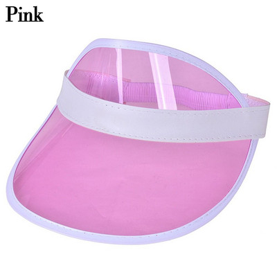 Vasaras anti-UV sieviešu vīriešu beisbola cepure caurspīdīga tukša augšdaļa no plastmasas PVC saulessarga cepure velosipēda saules cepure sporta aksesuāri