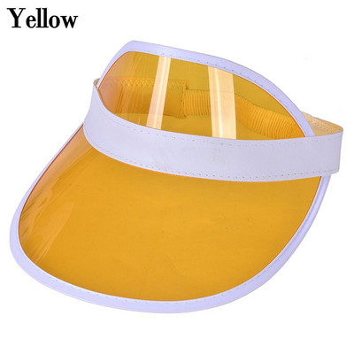 Vasaras anti-UV sieviešu vīriešu beisbola cepure caurspīdīga tukša augšdaļa no plastmasas PVC saulessarga cepure velosipēda saules cepure sporta aksesuāri