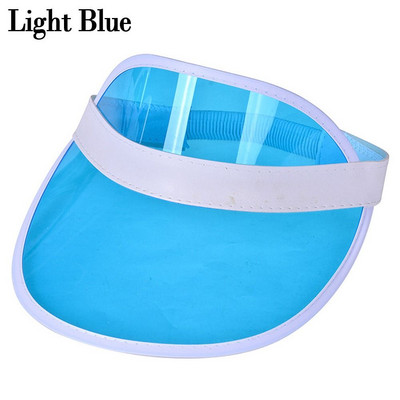 Vasaras anti-UV sieviešu vīriešu beisbola cepure caurspīdīga tukša augšdaļa no plastmasas PVC saulessarga cepure velosipēda saules cepure sporta aksesuāri