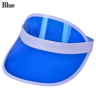 Vasaras anti-UV sieviešu vīriešu beisbola cepure caurspīdīga tukša augšdaļa no plastmasas PVC saulessarga cepure velosipēda saules cepure sporta aksesuāri