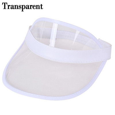 Vasaras anti-UV sieviešu vīriešu beisbola cepure caurspīdīga tukša augšdaļa no plastmasas PVC saulessarga cepure velosipēda saules cepure sporta aksesuāri