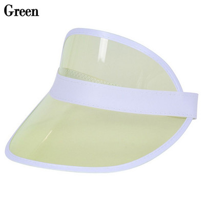 Vasaras anti-UV sieviešu vīriešu beisbola cepure caurspīdīga tukša augšdaļa no plastmasas PVC saulessarga cepure velosipēda saules cepure sporta aksesuāri