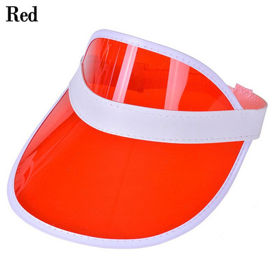 Vasaras anti-UV sieviešu vīriešu beisbola cepure caurspīdīga tukša augšdaļa no plastmasas PVC saulessarga cepure velosipēda saules cepure sporta aksesuāri