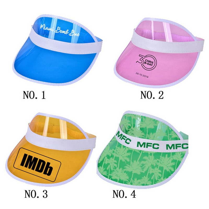 Vasaras anti-UV sieviešu vīriešu beisbola cepure caurspīdīga tukša augšdaļa no plastmasas PVC saulessarga cepure velosipēda saules cepure sporta aksesuāri