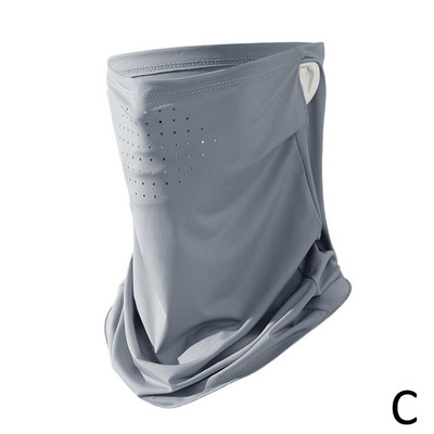 Unisex näosall hingav jääsiidist UV päikesekaitsemask, pehme reguleeritav ultraviolettvastane õhuke suvisteks õuetegevusteks