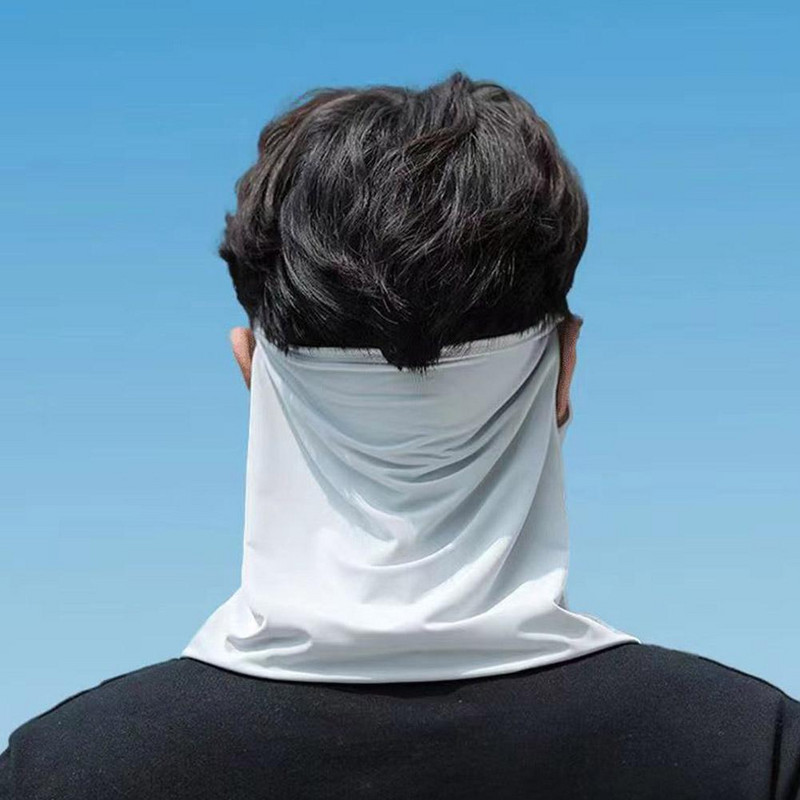 Unisex näosall hingav jääsiidist UV päikesekaitsemask, pehme reguleeritav ultraviolettvastane õhuke suvisteks õuetegevusteks