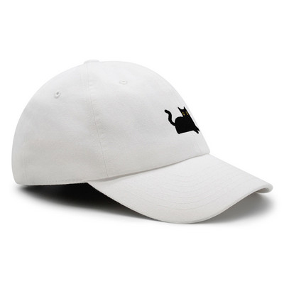 Μαύρη γάτα Κέντημα Dad Hat Cat Mom Premium Baseball Καπέλο Βαμβακερό Ρυθμιζόμενο Καπέλο Trucker