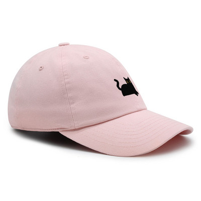 Μαύρη γάτα Κέντημα Dad Hat Cat Mom Premium Baseball Καπέλο Βαμβακερό Ρυθμιζόμενο Καπέλο Trucker