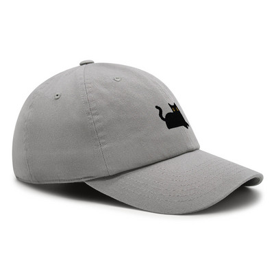Μαύρη γάτα Κέντημα Dad Hat Cat Mom Premium Baseball Καπέλο Βαμβακερό Ρυθμιζόμενο Καπέλο Trucker