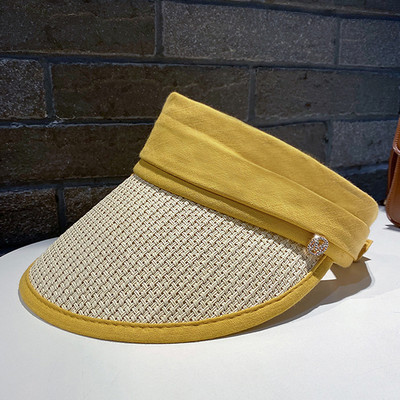 Naiste mood tühi õlgkübar reisimiseks rannas päikesevari päikesevari Kokkupandav kruiisivisiiri müts naistele