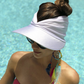 Αναδιπλούμενο, εύκαμπτο, αντιηλιακό καπέλο με μεγάλο φαρδύ γείσο Καλοκαιρινό καπέλο γείσο για γυναίκες με κούφιο καπέλο