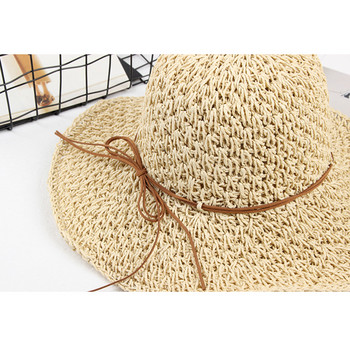 Панама Шапка Обикновена сгъваема широка периферия Флопи за момичета Сламена шапка Слънчева шапка Плажна дамска лятна шапка UV Protect Travel Cap Дамска шапка 2020
