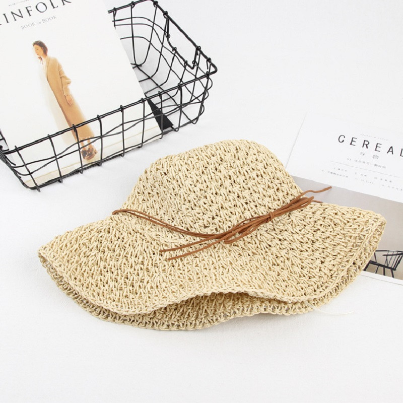 Panama müts Lihtne kokkupandav laia äärega diskett tüdrukutele õlgkübar päikesekübar Ranna naiste suvemüts UV-kaitsega reisimüts Naiste müts 2020