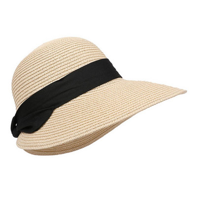 Női strand szalmakalapok Összehajtható női standard széles karimájú napozósapka nyári szalmakalapok női strand szalmakalapok nőknek
