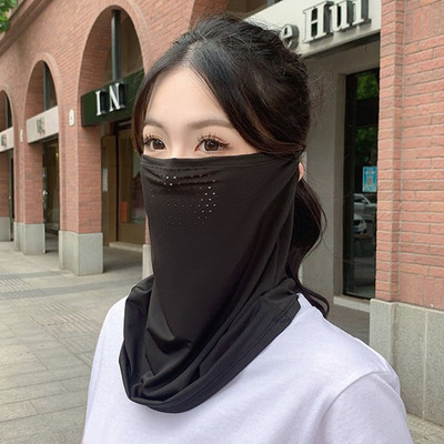 Päikesekaitse Sall Kael Silmade täiskaitsemask Naiste ühevärviline avanev hingav näomask õues jalgrattasõiduks