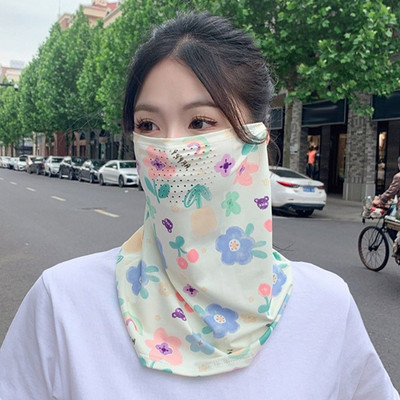 Päikesekaitse Sall Kael Silmade täiskaitsemask Naiste ühevärviline avanev hingav näomask õues jalgrattasõiduks