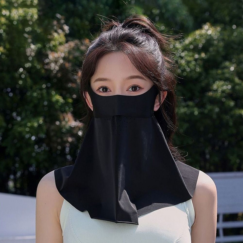 Päikesekaitse Sall Kael Silmade täiskaitsemask Naiste ühevärviline avanev hingav näomask õues jalgrattasõiduks