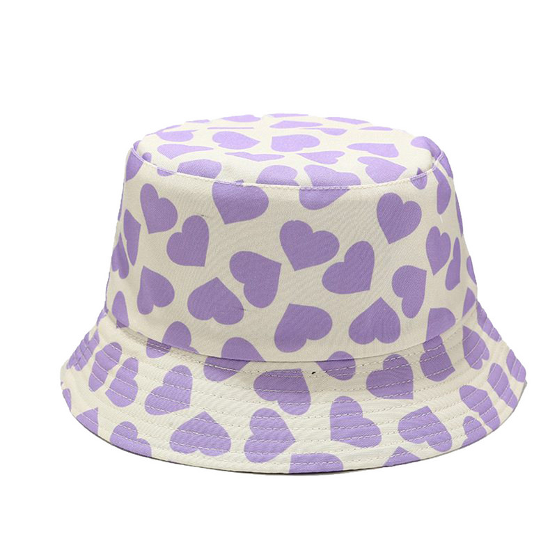 Καπέλο Unisex Fashion Heart Bucket Summer Fisherman Cap για Άνδρες Γυναίκες Έφηβοι Καμουφλάζ για εξωτερικούς χώρους Summer Fisherman Caps Ricard