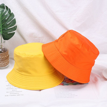 Βαμβακερό καλοκαιρινό πτυσσόμενο καπέλο κουβά γυναικείο καπέλο αντηλιακό εξωτερικού χώρου καθαρό χρώμα Καπέλο κυνηγιού ανδρικό καπέλο Chapeau Beach