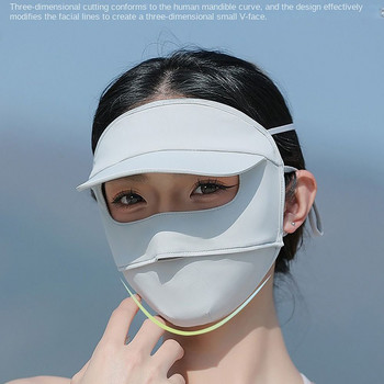 Αντιηλιακή μάσκα γρήγορης ξήρανσης αναπνεύσιμη ακτινοβολία UV 3D κάλυμμα προσώπου Κασκόλ Αντιηλιακή προστασία αυτιών κρεμαστά ποδηλατική μάσκα προσώπου για εξωτερικούς χώρους
