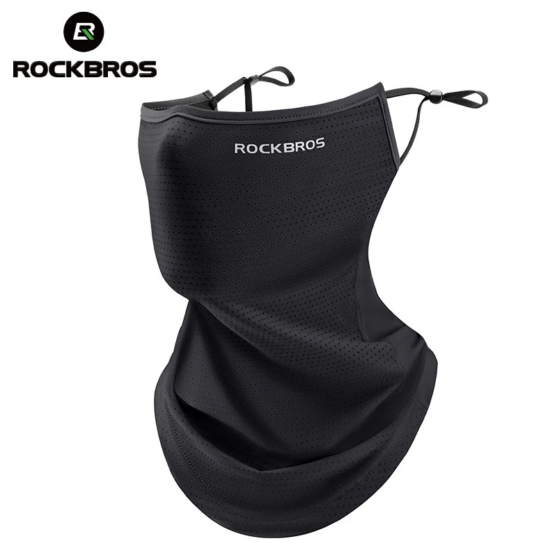 ROCKBROS Summer Ice Silk Cool Mask Šalle Saules UV aizsardzība Ātri žūstošs Velosipēda Bandana Velosipēda Motocikla Riteņbraukšanas sejas maskas vāciņš