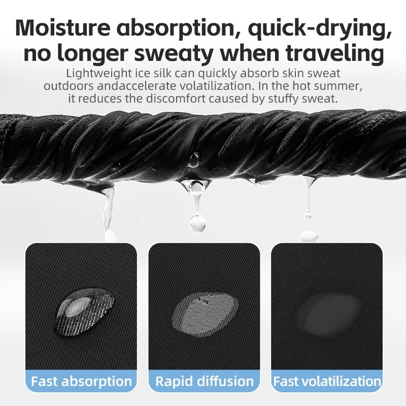ROCKBROS Summer Ice Silk Cool Mask Šalle Saules UV aizsardzība Ātri žūstošs Velosipēda Bandana Velosipēda Motocikla Riteņbraukšanas sejas maskas vāciņš