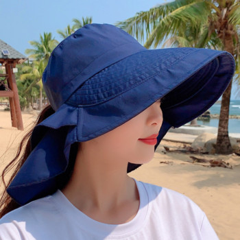 Нови модни шапки за слънце за жени Масивна плажна шапка Шапка с кофа за колоездене на открито Удобни и дишащи летни шапки Жена
