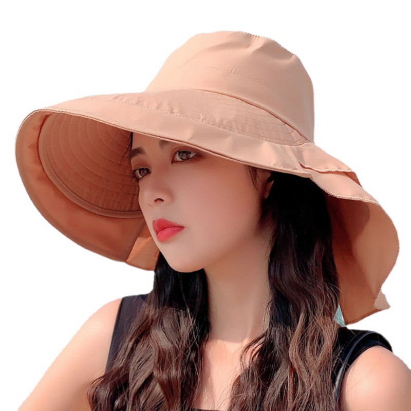 Jaunas modes saules cepures sievietēm Solīda pludmales cepure āra riteņbraukšanai Sunbonnet kausa cepure Ērta un elpojoša vasaras cepure sievietei
