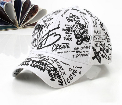 Doodle Βαμβακερό καπέλο μπέιζμπολ Ρυθμιζόμενο καπέλο μπέιζμπολ Hiphop καπέλο καπέλο καπέλο με καμπύλη γείσο Καπέλο φορτηγού για άνδρες γυναίκες