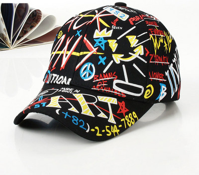 Doodle Βαμβακερό καπέλο μπέιζμπολ Ρυθμιζόμενο καπέλο μπέιζμπολ Hiphop καπέλο καπέλο καπέλο με καμπύλη γείσο Καπέλο φορτηγού για άνδρες γυναίκες