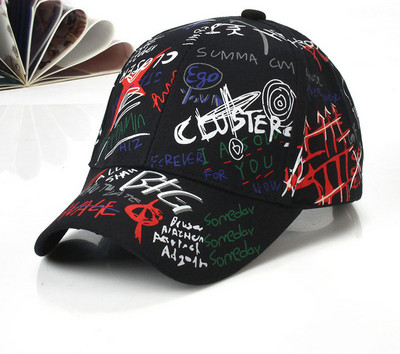 Doodle Βαμβακερό καπέλο μπέιζμπολ Ρυθμιζόμενο καπέλο μπέιζμπολ Hiphop καπέλο καπέλο καπέλο με καμπύλη γείσο Καπέλο φορτηγού για άνδρες γυναίκες