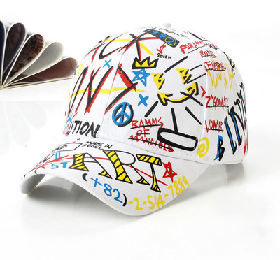 Doodle Βαμβακερό καπέλο μπέιζμπολ Ρυθμιζόμενο καπέλο μπέιζμπολ Hiphop καπέλο καπέλο καπέλο με καμπύλη γείσο Καπέλο φορτηγού για άνδρες γυναίκες