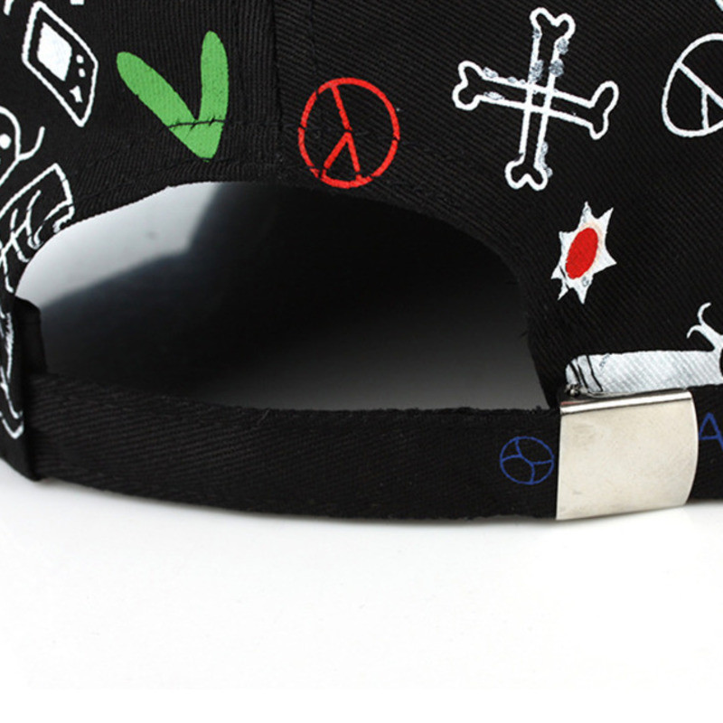 Doodle Βαμβακερό καπέλο μπέιζμπολ Ρυθμιζόμενο καπέλο μπέιζμπολ Hiphop καπέλο καπέλο καπέλο με καμπύλη γείσο Καπέλο φορτηγού για άνδρες γυναίκες