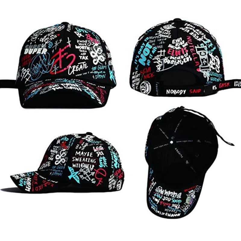 Doodle Βαμβακερό καπέλο μπέιζμπολ Ρυθμιζόμενο καπέλο μπέιζμπολ Hiphop καπέλο καπέλο καπέλο με καμπύλη γείσο Καπέλο φορτηγού για άνδρες γυναίκες