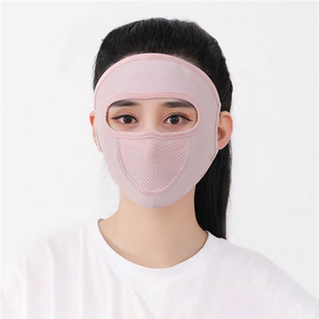 Дишаща UV защитна маска Fashion Ice Silk Thin Sunscreen Face Cover Цяла маска против прах Колоездене на открито