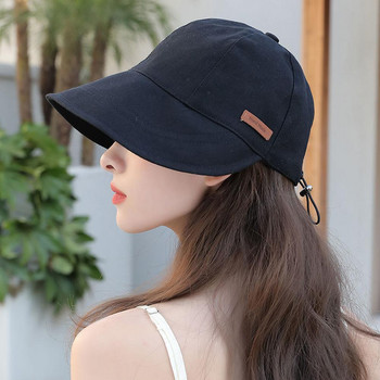 Καλοκαιρινό αντηλιακό καπέλο αντηλιακό καπέλο προστασίας από υπεριώδη ακτινοβολία Φορητό πτυσσόμενο καπέλο ψαρά με φαρδύ γείσο καπέλο παραλίας Γυναικείο καπέλο αντηλιακού εξωτερικού χώρου