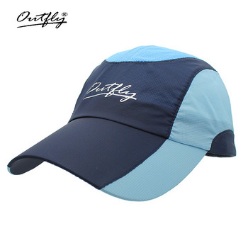 Outfly Модна плоска шапка за момчета и момичета Лятна полиестерна бейзболна шапка Регулируема лека шапка за бягане на открито