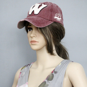 Модни памучни шапки Бродирана буква W Бейзболна шапка Snapback Шапки Шапка Casquette Спорт на открито Носенето на вталена шапка за жени Мъже