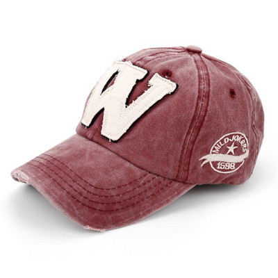 Μόδα Βαμβακερά Καπέλα Κέντημα Γράμμα W Καπέλο μπέιζμπολ Καπέλα Snapback Καπέλο κασκέτο Καπέλο αθλητικού εξωτερικού χώρου Εφαρμοσμένο καπέλο για γυναίκες άντρες