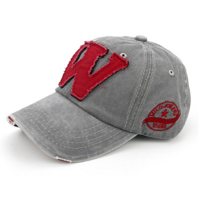 Μόδα Βαμβακερά Καπέλα Κέντημα Γράμμα W Καπέλο μπέιζμπολ Καπέλα Snapback Καπέλο κασκέτο Καπέλο αθλητικού εξωτερικού χώρου Εφαρμοσμένο καπέλο για γυναίκες άντρες