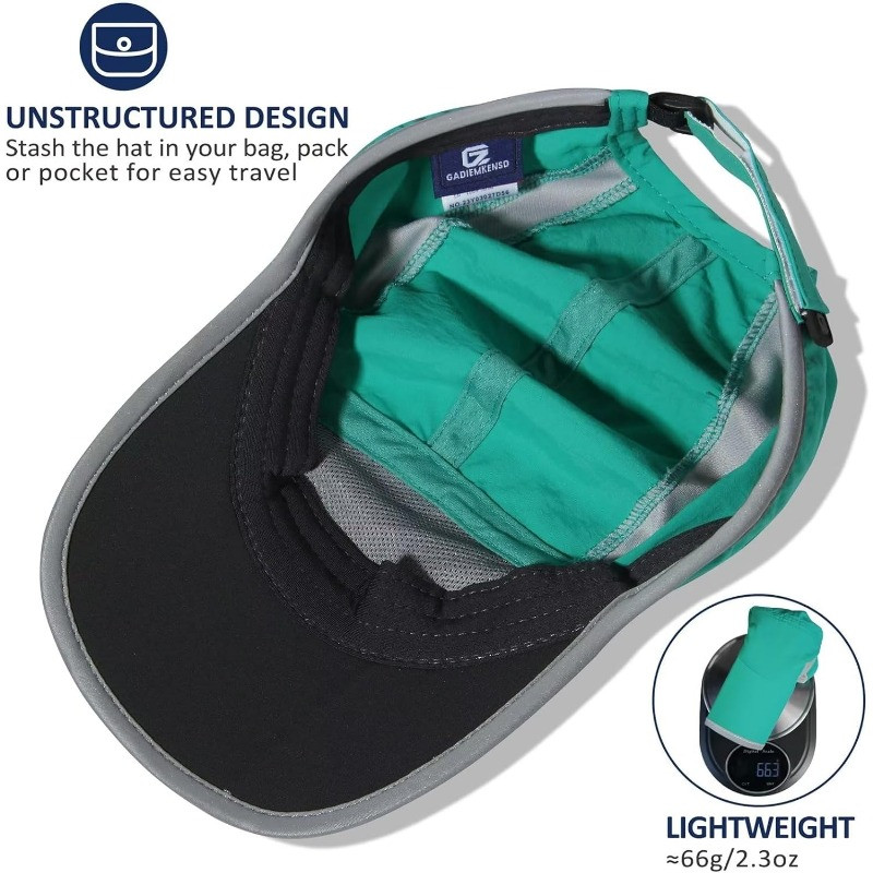 GADIEMKENSD UPF50+ kokkupandav välimüts kiiresti kuivav veekindel päikesemüts meeste reguleeritav golfi pesapallimüts Snapback visiiride jaoks