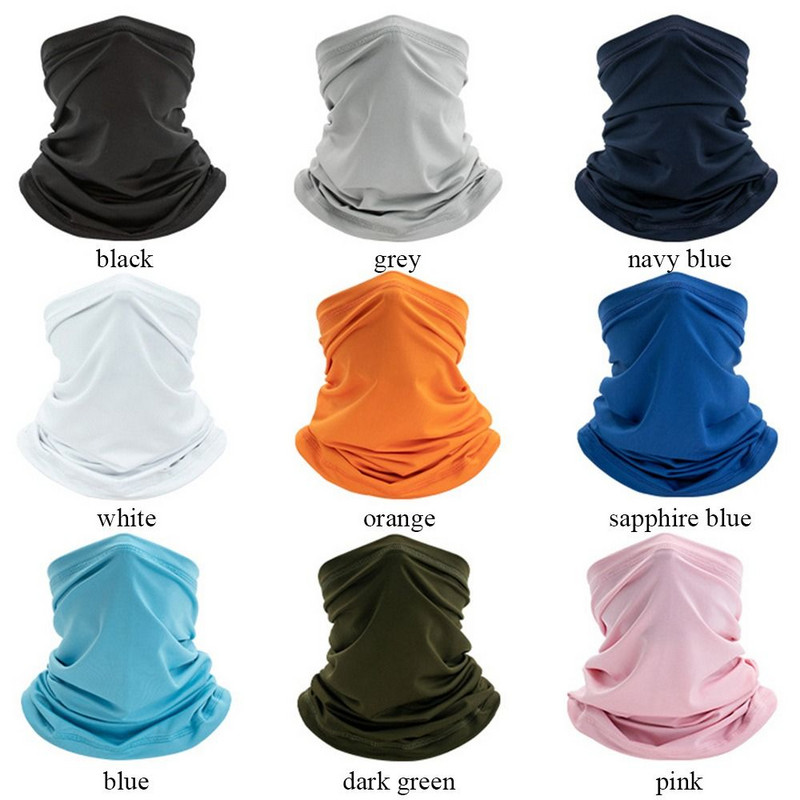 Päikesekaitse kaelagaiter Jalgrattamask Ice Silk Full Face Mask Balaclava hingav UV-kaitse Outdoor Sport Tuulekindel sall