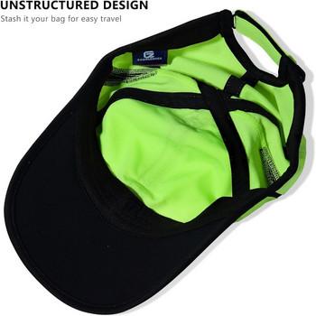 GADIEMKENSD Performance Running Hat Еластичен плат с вентилирана мрежа за открито Регулируема бейзболна шапка за голф Snapback Visors